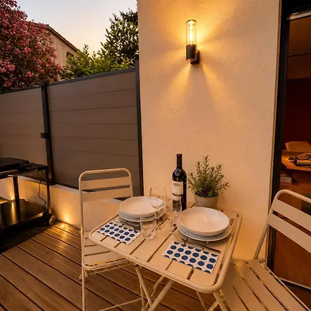 Stylish Garden Escape - Jacuzzi, Bbq & Parking Appartamento Cagnes-sur-Mer